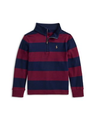 Boys' Striped Cotton Interlock Pullover - Little Kid