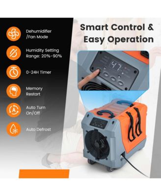  180 PPD Commercial Dehumidifier Crawl Space Dehumidifier with Pump & Drain Hose