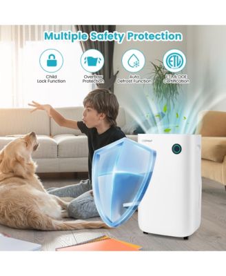  4500 Sq. Ft Dehumidifier for Home & Basements, 73-Pint Quiet Dehumidifier with 5 Modes