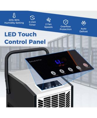  163 Pints Commercial Dehumidifier with Pump & Drain Hose Heavy Duty Dehumidifier