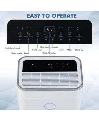  60-Pint Dehumidifier for Home & Basements 4000 Sq. Ft with 3-Color Digital Display