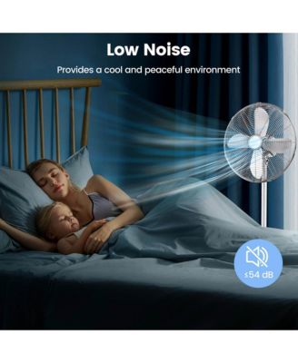 16" Standing Pedestal Fan with 3 Speed Settings Carrying Handle Aluminum Blades