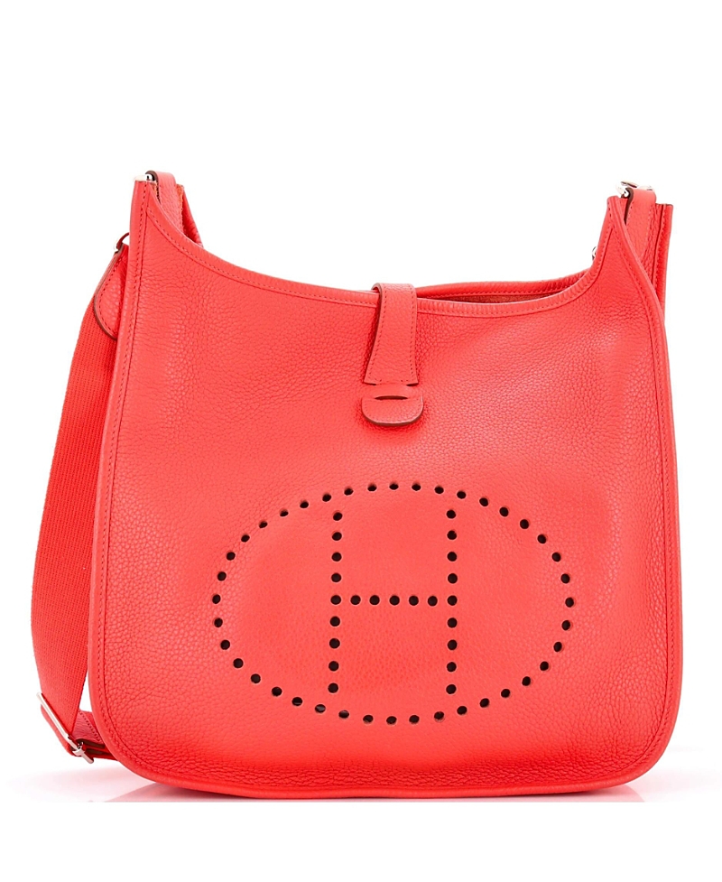Pre-owned Pre-owned Hermes Hermes Gm Evelyne Bag Gen Iii Clemence In Pink