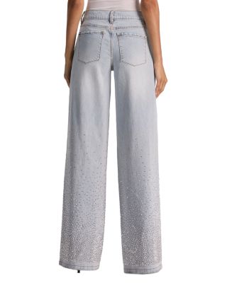 Amazing Mid Rise Embellished Jeans in Rock Star Blue