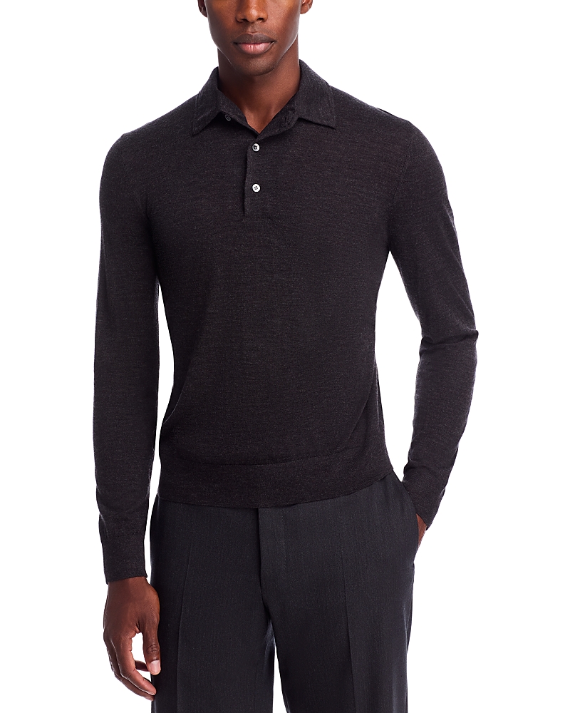 The Men's Store At Bloomingdale's Merino Wool Sweater Polo Shirt - Exclusive In Gray