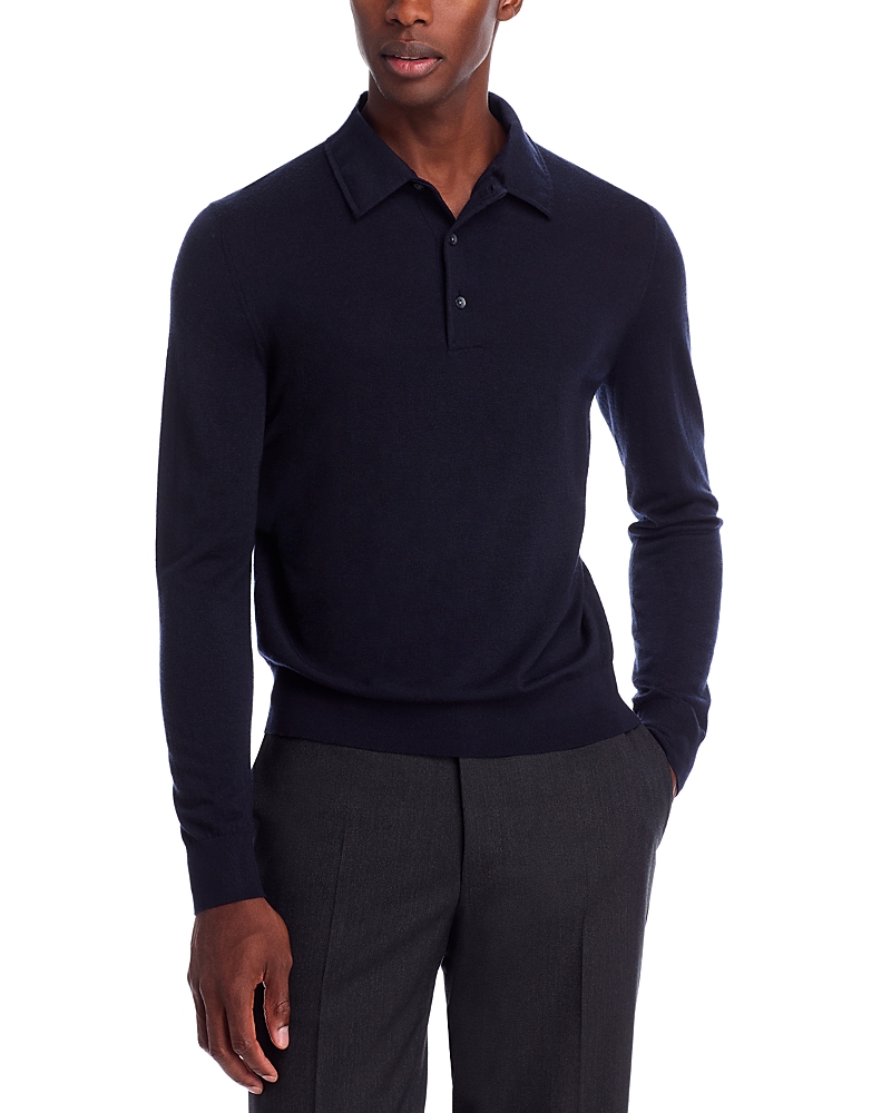 The Men's Store At Bloomingdale's Merino Wool Sweater Polo Shirt - Exclusive In Blue
