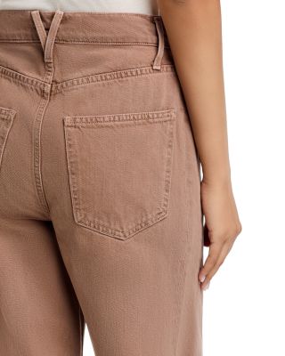Ryder High Rise Barrel Jeans in Tan Sierra