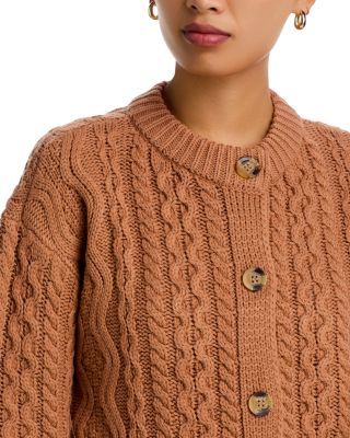 Cable Knit Cardigan Sweater - Exclusive