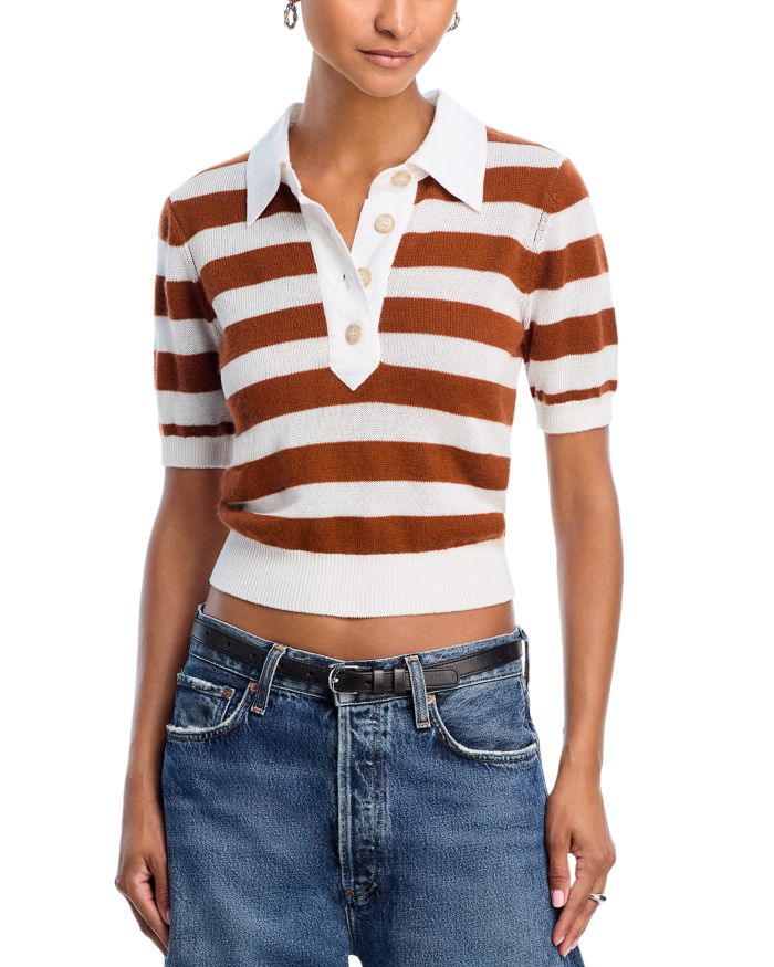 The Bold Stripe Polo Sweater