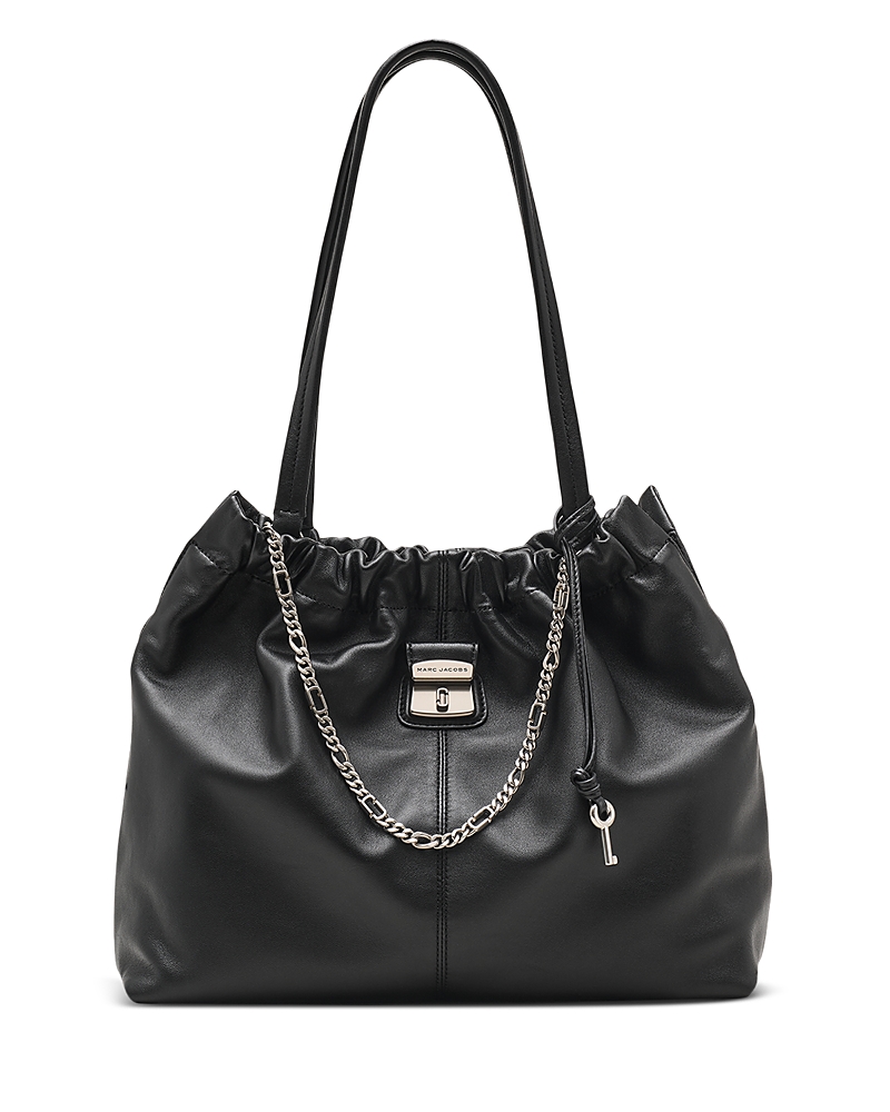 Marc Jacobs Cristina Tote With Chain Embellishments And Drawstring Closure In Black