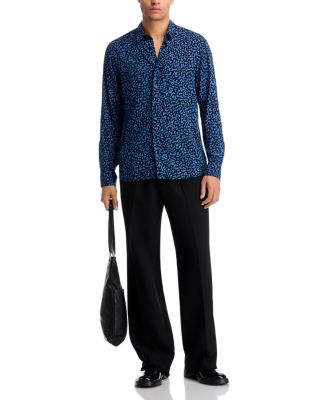 Printed Straight Fit Button Down Shirt