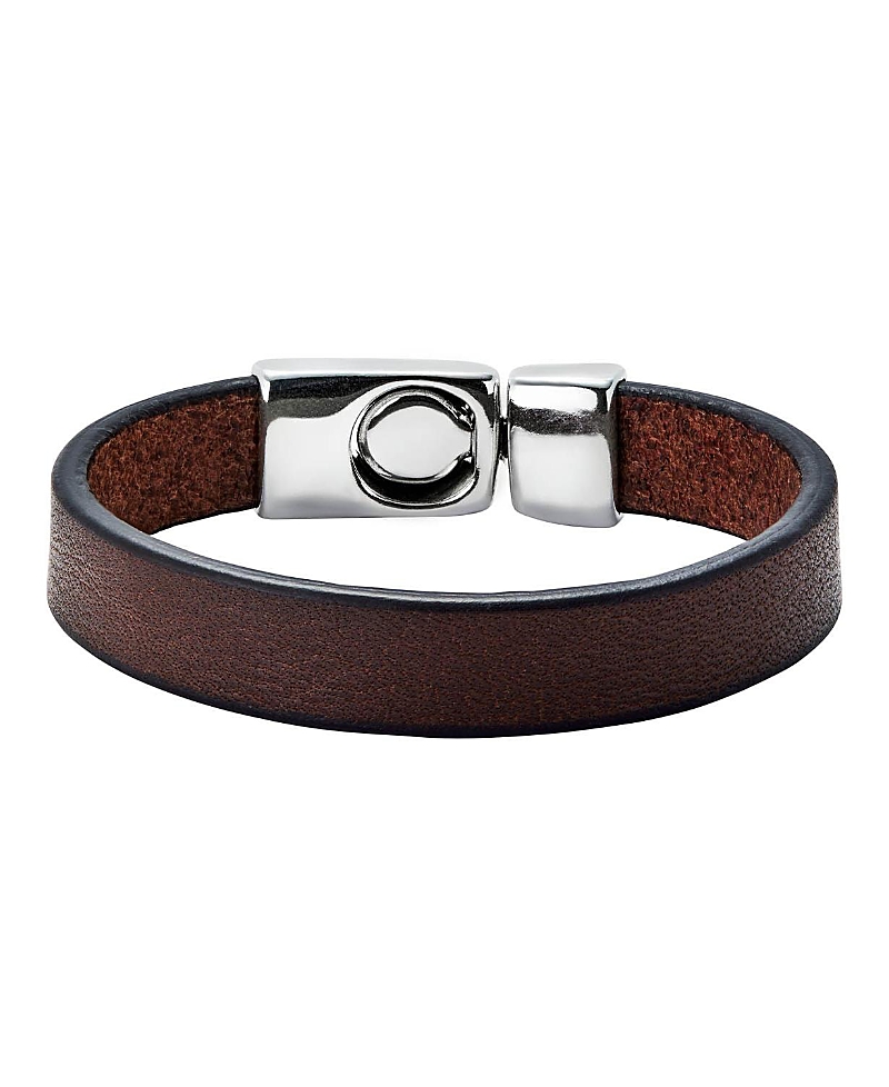 Unode50 Leather Sterling Bracelet In Multi
