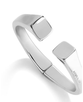 Rigid Sterling Plated Smooth Finish and Square Shape Bracelet