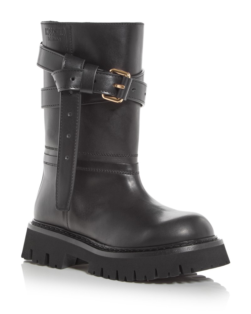 Moschino Women's Belt Boots in Black