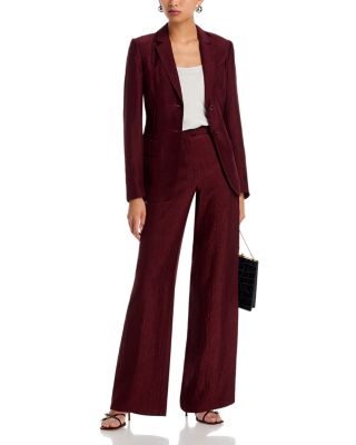 Crinkled Satin Blazer