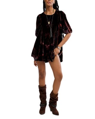 Maye Printed Velvet Tunic Dress