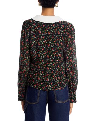 Yasmin Collared Crepe Top 