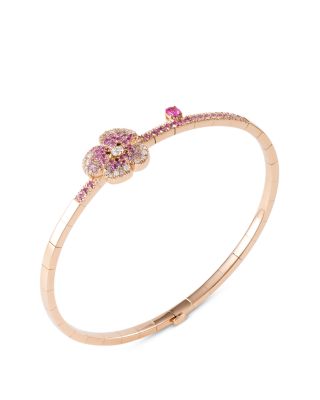 18K Rose Gold Ischia Bracelet with Diamonds & Pink Sapphires