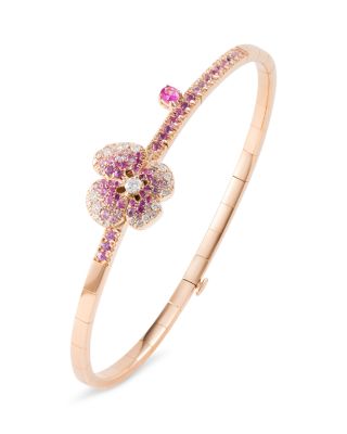 18K Rose Gold Ischia Bracelet with Diamonds & Pink Sapphires
