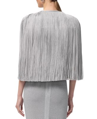 Metallic Fringe Cape