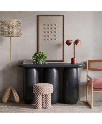 Claire Checkered Boucle Stool