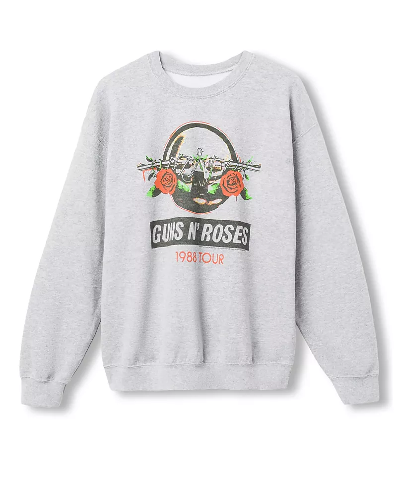 Junk Food Clothing Men's Guns N' Roses 1988 Tour Flea Market Fleece Sweatshirts