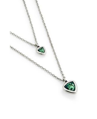  Green Triangle Pendant Necklace