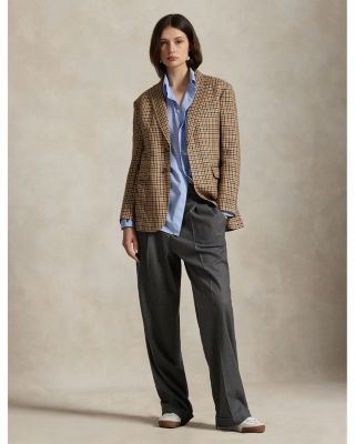 Plaid Linen Blazer