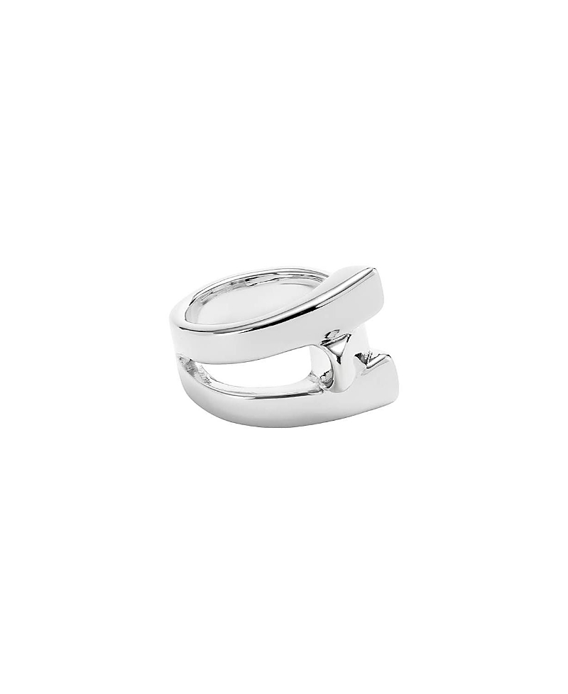 Unode50 Curved Ring In Metallic