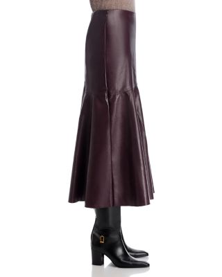 Kayleigh Faux Leather Midi Skirt