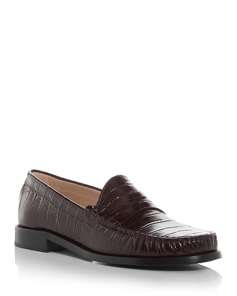 Stuart Weitzman Women's Lottie Embossed Loafers
