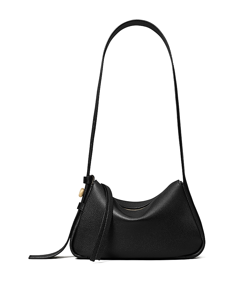 Tory Burch Small Shoulder Bag Featuring Curved Design In Black