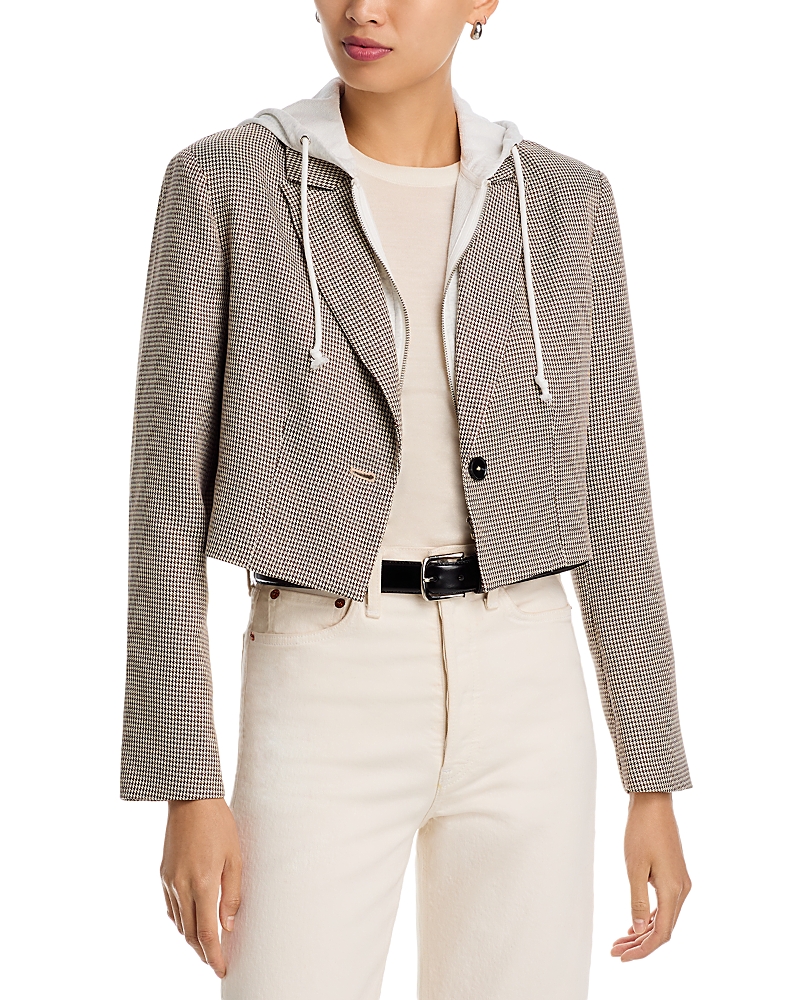 Six Fifty Drew Twofer Cropped Blazer In Gray