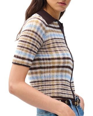 Leva Short Sleeve Zip Polo Sweater