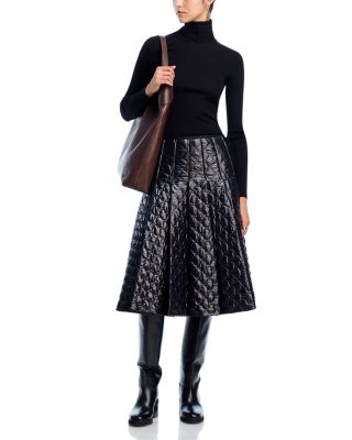 Quilted A Line Skirt