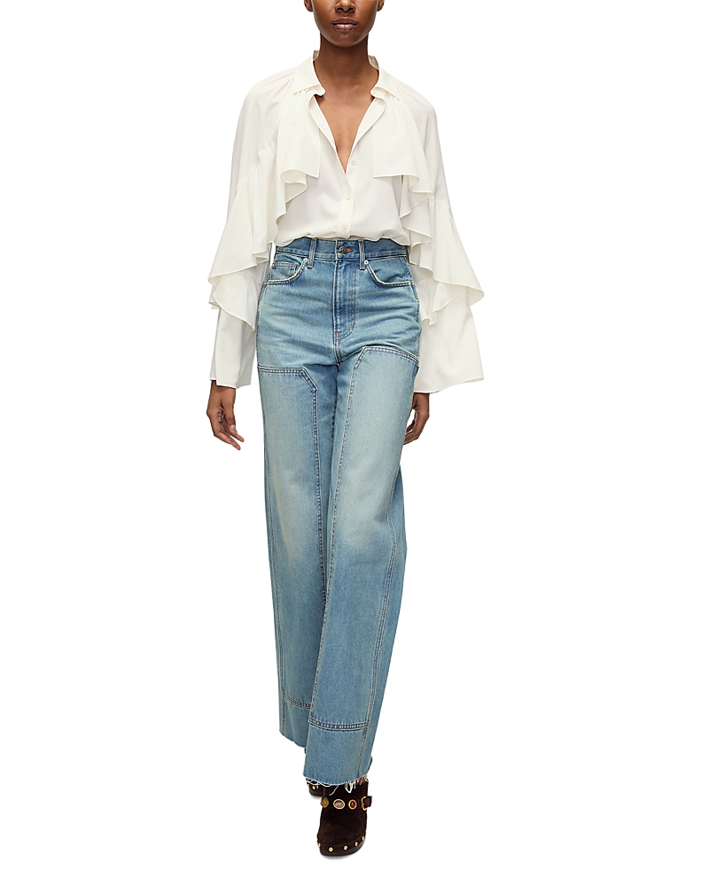 Veronica Beard Demaris Blouse In Gray