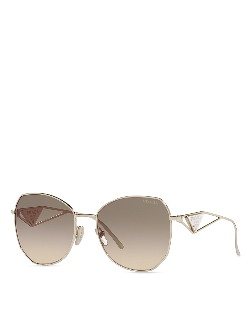 Prada Womens Gold Pr 57ys Aviator Steel And Polyamide Sunglasses In Gold