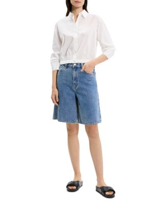 Cropped Shirt in Good Cotton