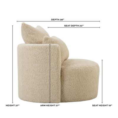 Sutton Fabric Swivel Chair - Exclusive