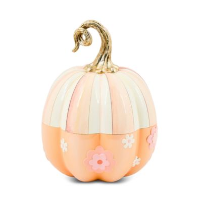 Rosy Stripe Flower Power Pumpkin