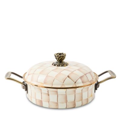 Mocha Check 3 Qt. Casserole