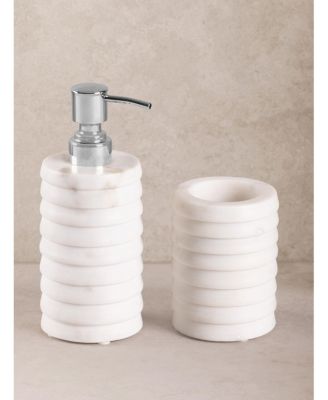  Raavi Marble Lotion Dispenser & Tumbler Set