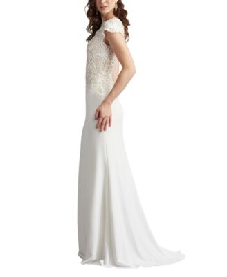 Isadora Embroidered Crepe Gown