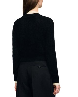 Amaro Pointelle Collar Cardigan