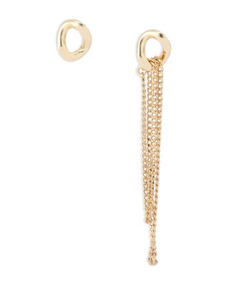 Chain Fringe Asymmetrical Earrings