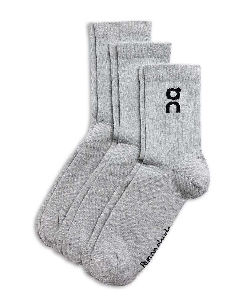 On Running Logo Socks, Pack Of 3 In Gray