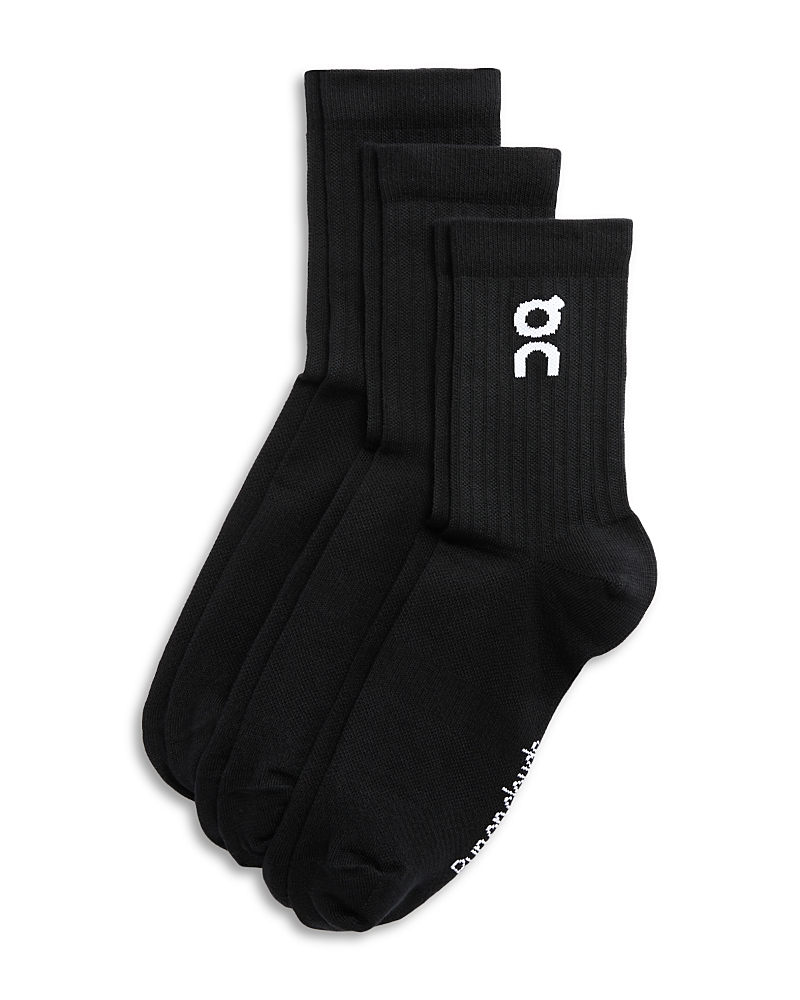 On Logo Cott-blend Socks In Black