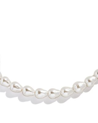 Ondine Imitation Pearl Collar Necklace, 17"