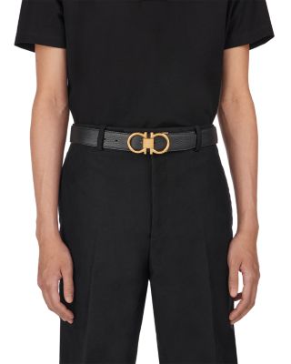 Men's Double Gancini Reversible Leather Belt