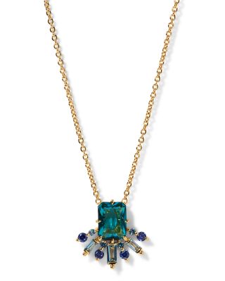 Stellar Half Halo Necklace, 16-18"L